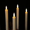 6Pcs Flameless Taper Candles Battery Operated Window Fake Candles with Remote Control Flickering LED Candles for Holiday Wedding Home Decor