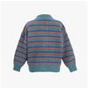 Tiny Cotton Aw24 276 P13  Stripes Mockneck Cardigan  Striped Kids Cardigan