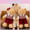 Милая плюшевая игрушка «Мишка Тедди» для пары, креативный дизайн свитера, подарок на день рождения для девочек, наполнитель из ПП-хлопка, короткий плюш, 45 см