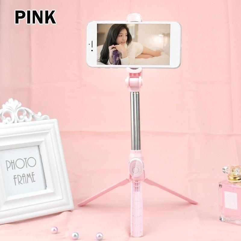 Мини-беспроводная Bluetooth-палка для селфи, монопод, выдвижной штатив, палка для селфи и двойной держатель для телефона