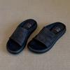 2025 New French Open-toed One-word Slippers, Comfortable for Summer Wear, Foreign-style Soft-soled Thick-soled Muller Shoes