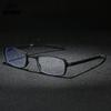 New Portable Folding Presbyopia Glasses Stylish Zipper Case Anti-Blue Light Reading Glasses Neutral Farsighted Glasses +4.0