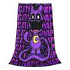 Super Soft Smiling Catnap Throw Blanket Premium Fleece Flannel Lightweight Funny Cartoon Bed Blanket Super Cozy Bedspread