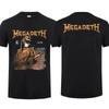 Модные футболки 2024 Мужская футболка Оверсайз Дышащая Ну и что Винтажная футболка с треклистом Черная от Megadeths Графическая уличная одежда S-4XL