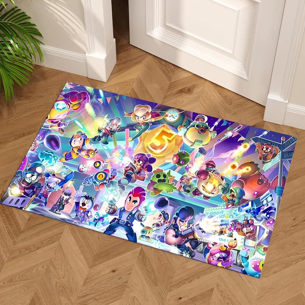 Brawl Stars Area Rug Suitable for Study room Dining Room Hallway Dormitory Anti-slip Rug Decorate Offices Perfect Gift for Valentine's Wedding Birthda