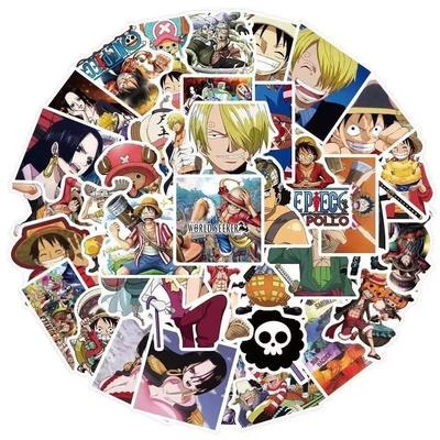 Наклейка One Piece Король Пиратов Аниме Персонаж Водонепроницаемые Наклейки One Piece для Воды День Рождения Милый Мультяшный Набор Наклеек-Наград, Наклейки, Гитара,