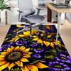 1PC Butterflies Sunflowers Extra Large Non-Slip Floor carpet, Office, family, bedroom, Studio - Large Area RugJ0410