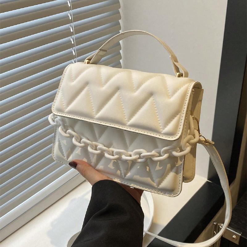 Простой дизайн ретро портативная маленькая квадратная сумка женская сумка 2025 осень и зима новая сумка-цепочка сумка через плечо сумка-мессенджер сумка с ромбами