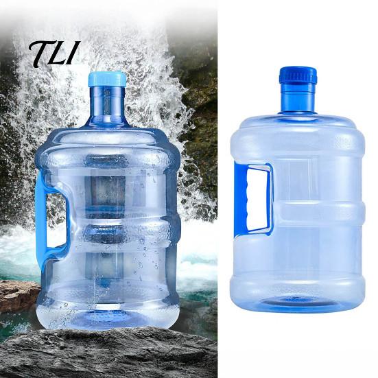 Easy Grip Water Jug Reusable with Handle, Clear PET Refillable Outdoor Carrier Bottle, Portable Storage Container for Home Office And Emergency