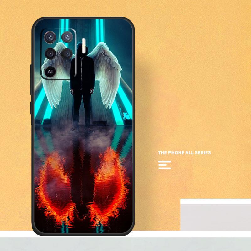Devil Angel Case For Oppo A80 A60 A40 A6 A5 Pro A15 A16 A17 A57 A94 A74 A54 A76 A96 A18 A38 A58 A78 A98