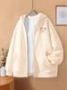 Женский кардиган с капюшоном в корейском стиле: Тяжелая весенне-осенняя куртка для студентов