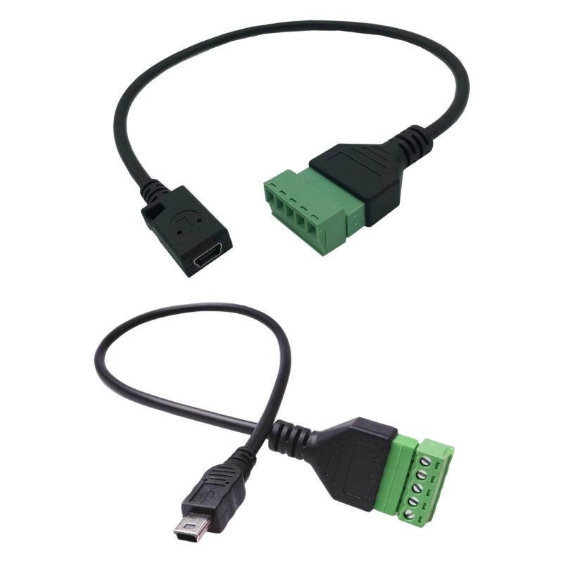 Мини USB 5-контактный Папа/Мама на 5-контактный Клеммный Адаптерный Кабель с Винтовым Креплением Для DIY Электроники и Умных Домашних Устройств