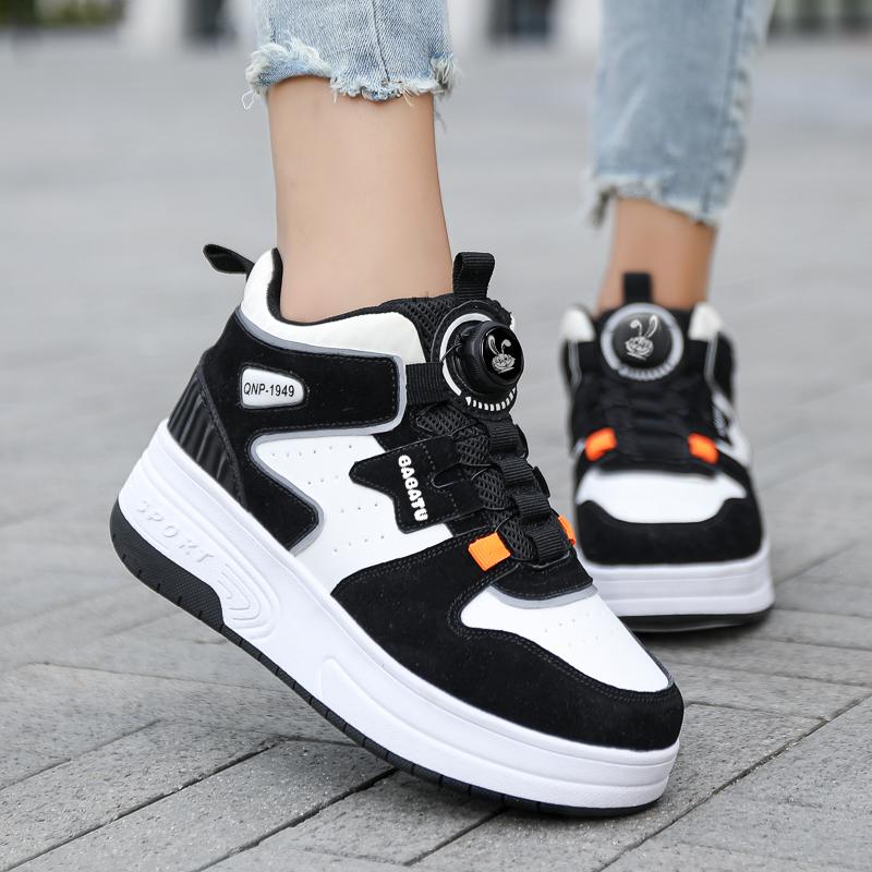 Children Junior Mesh Roller Skate Shoes Boys Girls Sneakers Two Wheels Shoes Running Adult Casual Boys Shoes