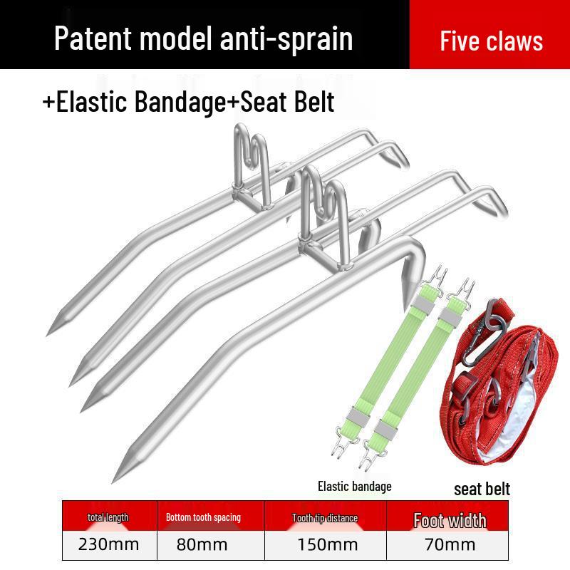 Steel Tree Climbing Foot Spikes with Cat Claw Design