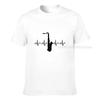 Heartbeat Of Saxophone T Shirt Funny Birthday Gift For Unisex Male Short Sleeve Summer O Neck Cotton Casual Tshirt Dropshipping