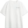Wade Series Loose Fit Straight Cut Short Sleeve T-Shirt Men Tops White AHSUE11-2