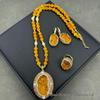 Pixiu Inlaid Baroque Pearl & Jade Vintage Jewelry Set - Three Pieces