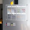 Magnetic Weekly Planner Board with 6 Colored Markers Reusable Clear Acrylic Refrigerator Calendar Dry Erase Weekly Schedule Planning Board