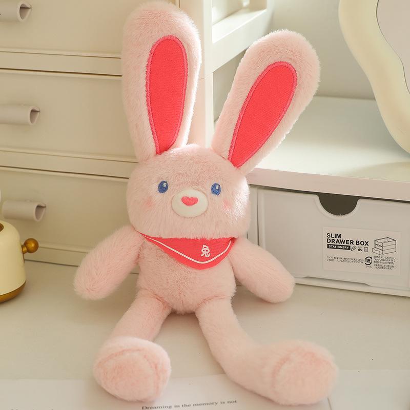 Funny Pull Ear Rabbit Plush Pendant Cute Doll Toy Keychain