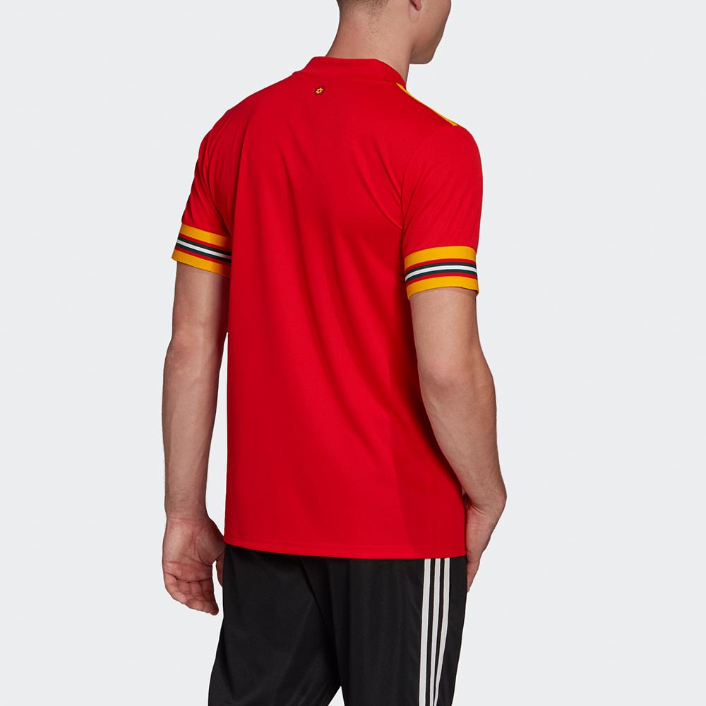 Adidas Домашняя Джерси сборной Уэльса, спортивная футболка с коротким рукавом, мужские топы, красные FH8528