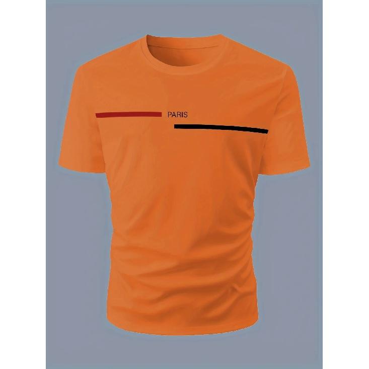 Men's O-neck Short Sleeve Casual T-shirt for Summer Man Loose Fit Cotton Printed T-shirt Tops