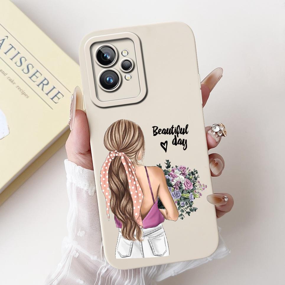 Девочковый чехол-сердечко для Realme GT2 Pro Чехол Realme GT Neo2 GT2 GT Neo 3T Funda Мягкий матовый силикон Защитная крышка для объектива Capa