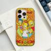 Смешной мультяшный S-Симпсоны для iPhone 16 15 14 13 12 11 17 Pro Max Plus Волновой гофрированный чехол для телефона Защитная крышка от падения