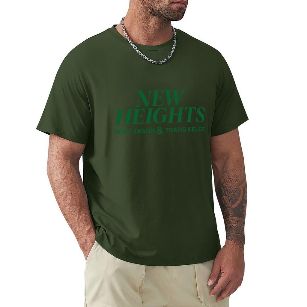 New Heights Merch New Heights Podcast T-Shirt Sweat Animal Prinfor Boys Quick Dry Blanks Mens Funny T Shirts