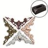 10pcs Retro Style Corners Decor For Books Scrapbooking Photo Albums Menus Corner Protectors Metal Decoration DIY Ornament Crafts