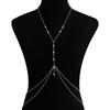 Cross Chest Breast Belly Body Chain Necklace For Women Girls Bra Wedding Sexy Ball Body Jewelry Prom Party Deco Accessories