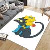 Maggie Simpson Flannel Printed Carpet, Home Sofa Decoration for Living Room & Bedroom, Non‑Slip Play Flannel Floor Mat for Game Room
