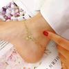 S925 Sterling Silver Handmade Anklet Lucky Wafer Pendant Two-Tier Adjustable Foot Ornaments Women