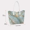 Elegant Marble Pattern Tote Bag for Women Casual Daily Use Fashion Handbag with Comfortable Straps