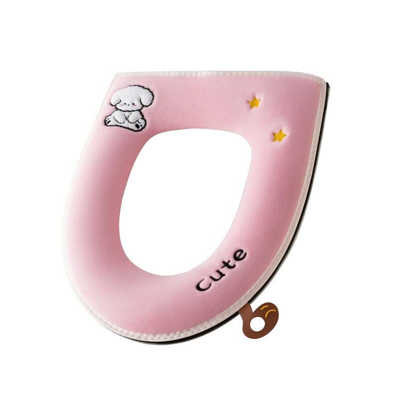 Подушка для сиденья унитаза Зимняя толстая плюшевая универсальная теплая подкладка для сиденья унитаза Кольцо для унитаза Чехол для унитаза Чехол