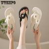Flower Shaped Flip Flops for Women Summer Wear-resistant and Anti Slip Flat Bottom Clip On Shoes Beach Shoes for Women