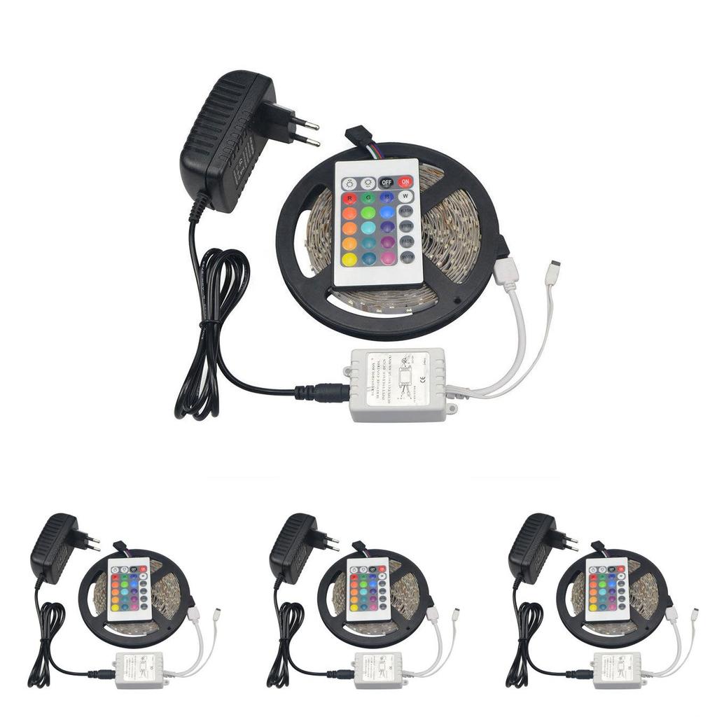 Светодиодная лента 12В 3528RGB с мини-пультом дистанционного управления, неводонепроницаемая, яркое освещение для декорации фона телевизора