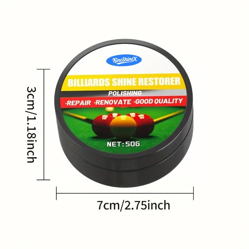 Pool Table Billiard Ball Cleaner Wax 50g Restores Shine Includes Cleaning Sponge for Home Game Rooms