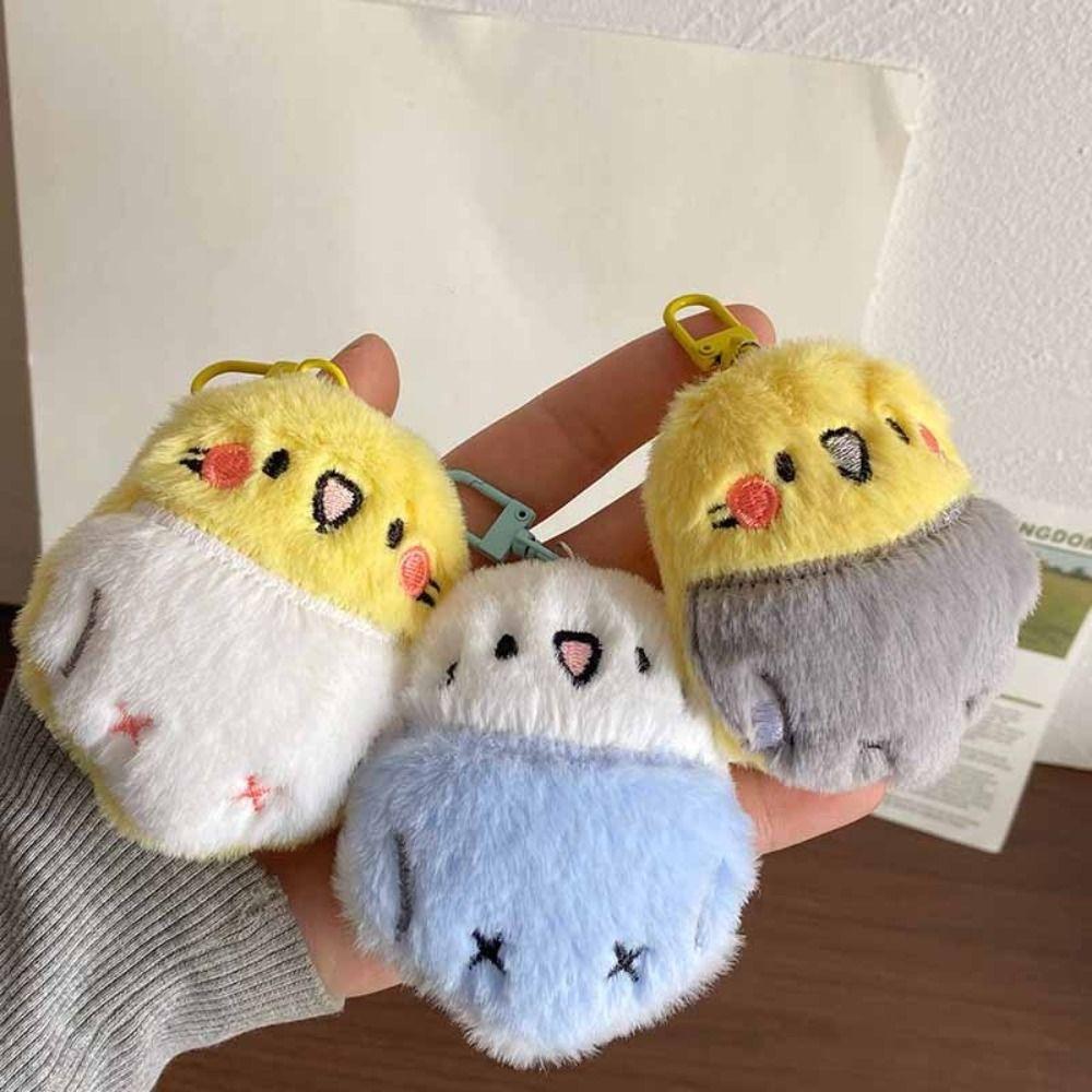 Hanging Ornament Parrot Bird Pendant Bag Charm Bird Plush Doll Girl's Heart Bird Keychain Handbags
