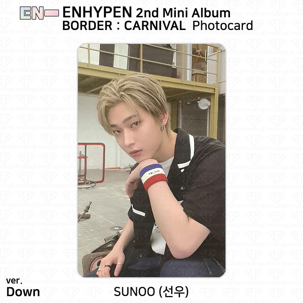 ENHYPEN 2-й мини-альбом Border Carnival, официальная фотокарточка Up Hype Down Ver. KPOP