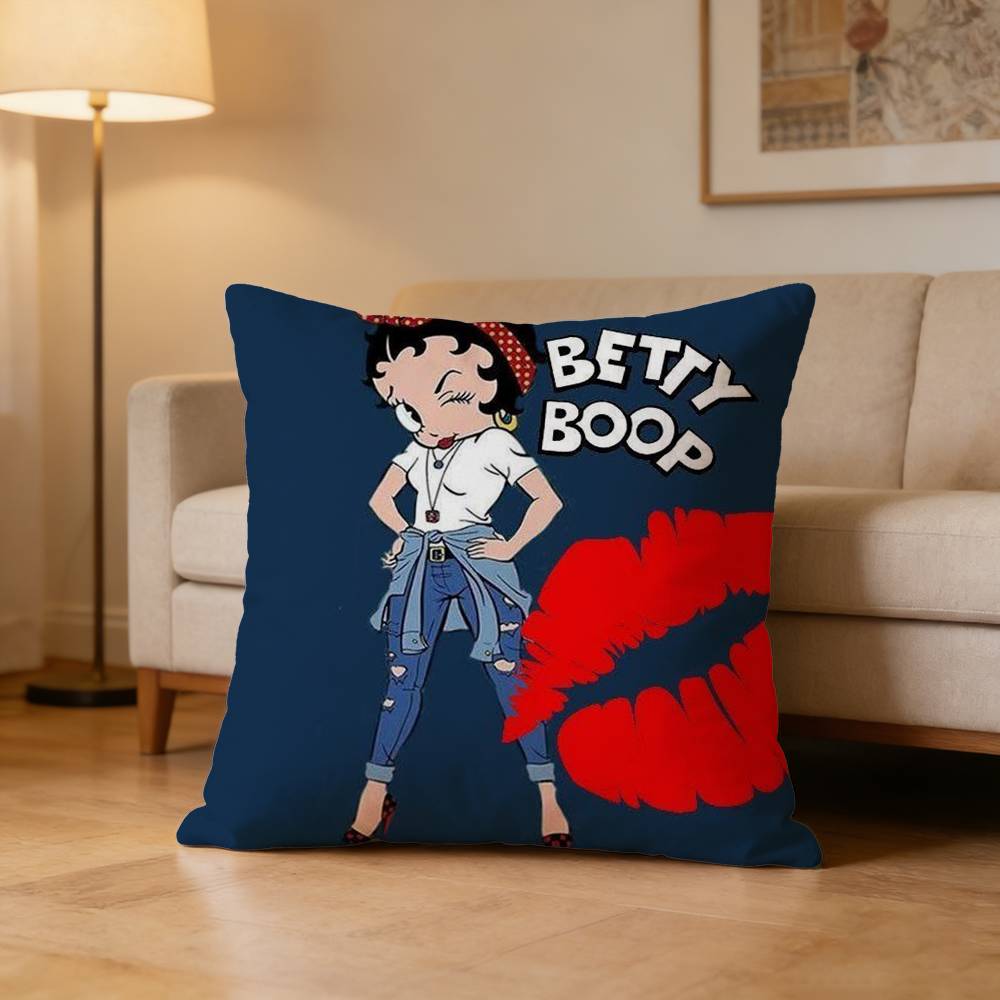 Pretty Cartoon B-Betty B-Boop Pillow Case Cushion Cover Throw Pillow Case For Car Sofa
