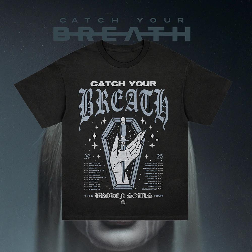 Catch Your Breath The Broken Souls Tour 2025 T Shirt Black Size S to 5XL AL900