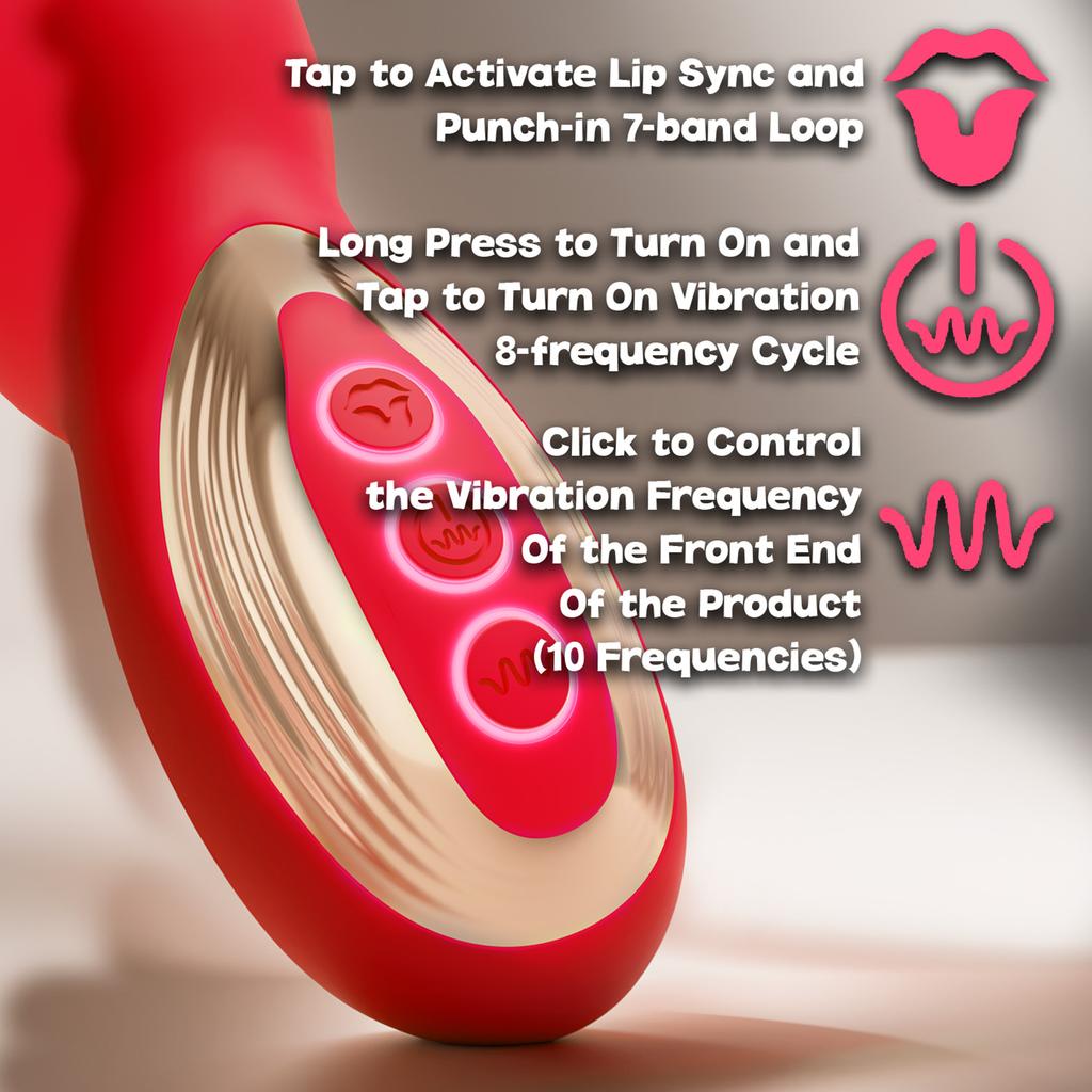 Dildo Vibrator with 10 Licking Pendulum Sucking and 7 Vibration Modes, Rose Toys G-Spot Clitoris Adult Toys Dildos for Female Couples Play