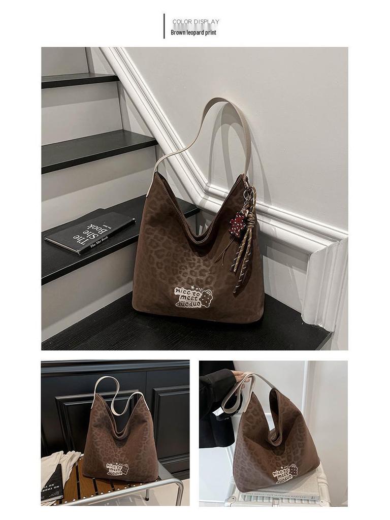 Замшевая женская ретро сумка через плечо - Универсальная осенне-зимняя модная сумка-тоут высокого класса