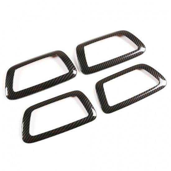 Fit Fits Toyota Tacoma 2016- Carbon Fiber ABS Interior Door Handle Bowl Trim
