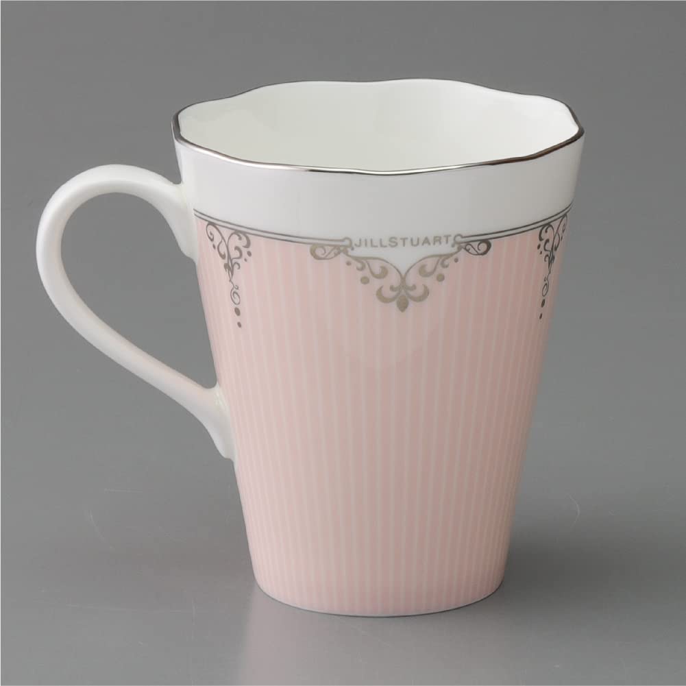 JILL STUART Mug, 300cc, Pink Stripe, Stylish and Cute, Perfect for Weddings and Gifts, Gift Boxed, 52428-2856