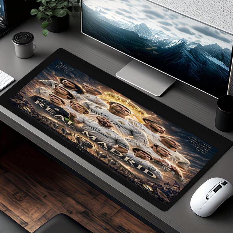 Real Madrid Print Mouse Pad, for Keyboard Pad Laptop PC Mat for Office Home Use, Desk Decor, Perfect Birthday Gift for Gamers