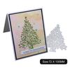 Рамка для рождественской елки, металлическая серебристая трафаретная тиснение, вырубные штампы для самостоятельного изготовления скрапбукинга, альбомов, открыток