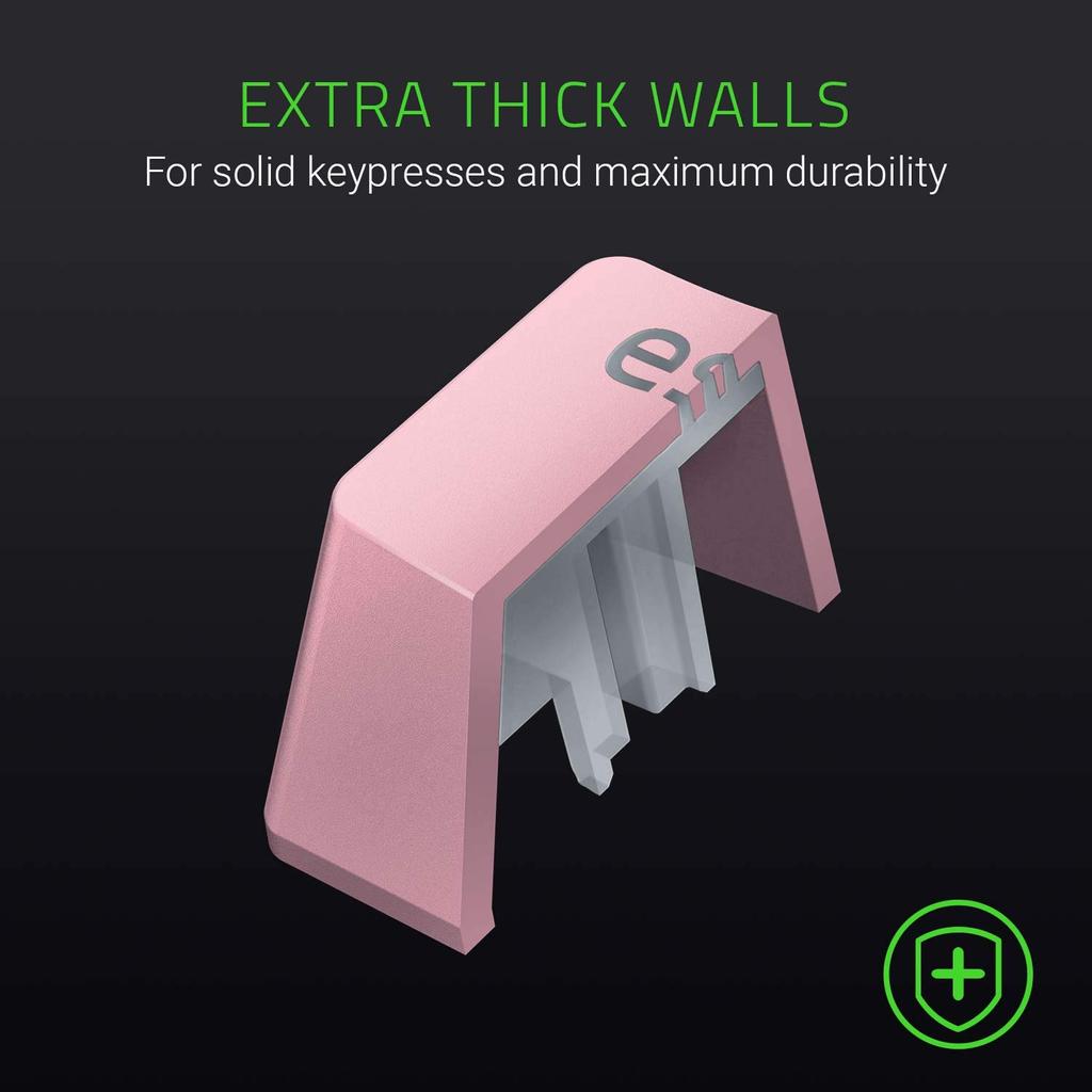 Razer PBT Keycap Quartz Pink US Gaming Keycap for Mechanical Keyboard Replacement Pink Molding PBT Full Key Compatible by Japan Authorized - Two-Color