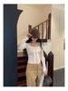 Chic Square Neck Lace-Up Slim Fit Short Top for Women - Autumn/Winter Fashion