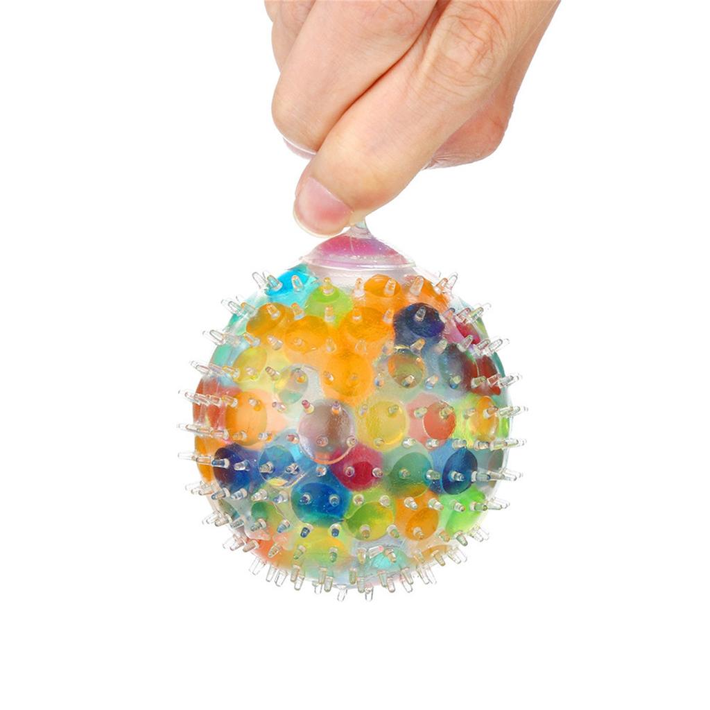 Spongy Rainbow Ball Toy Squeezable Pressure Toy Stress Relief Ball Toy For 10ml